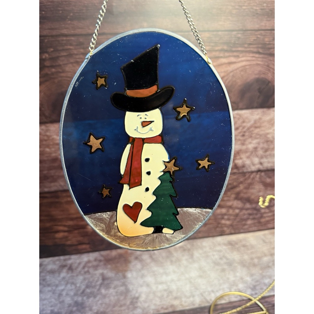 Snowman Stained Glass